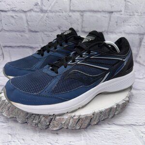Saucony Men's Cohesion 14 Road Running Shoes Size 12 Blue Black White Sneakers